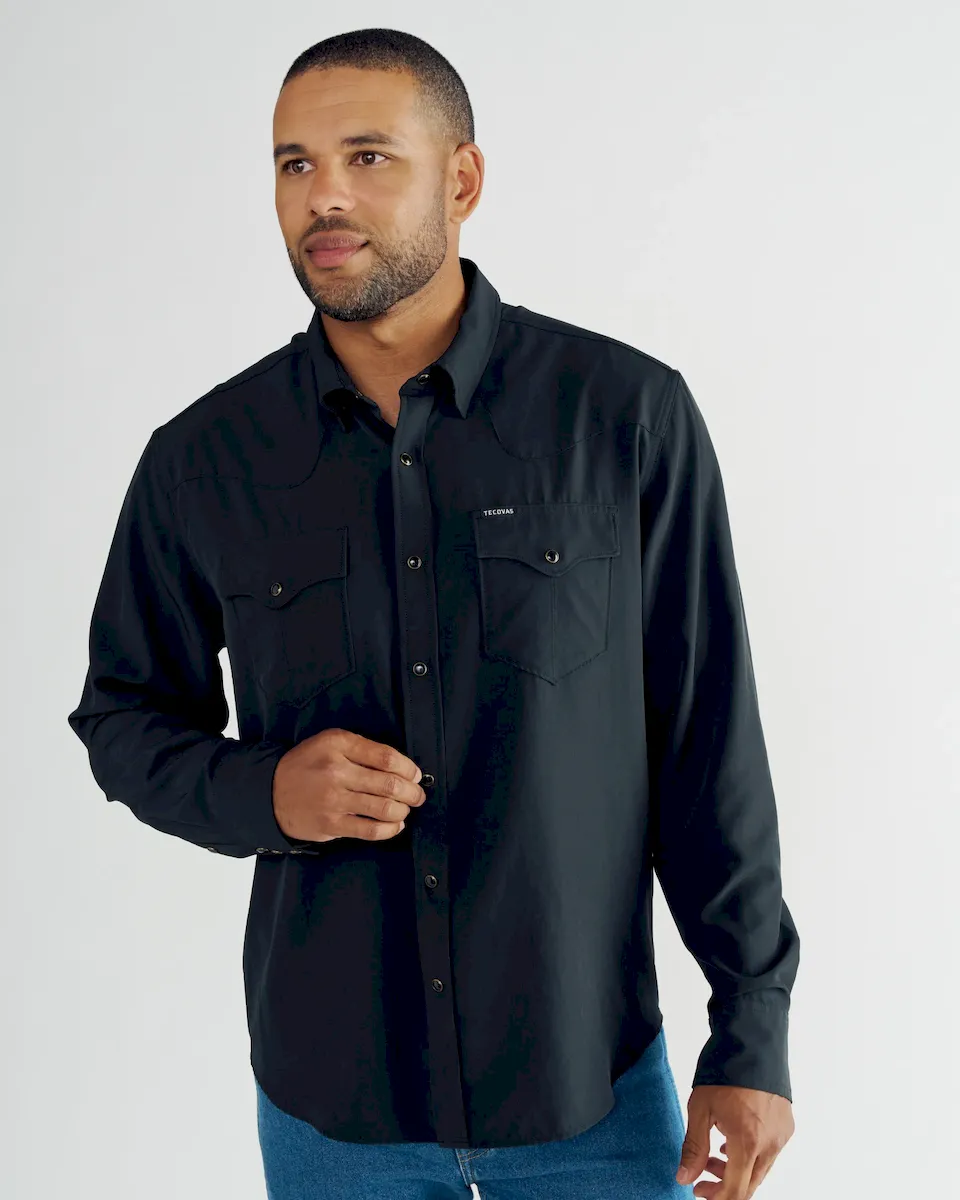 Men's Performance Long Sleeve Western Pearl Snap - Image 2