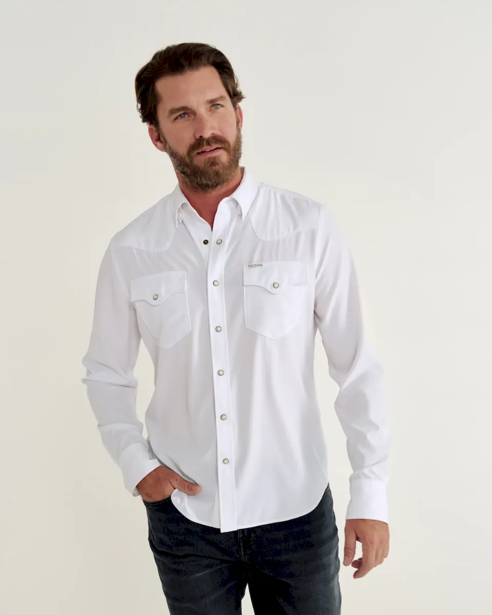 Men's Performance Long Sleeve Western Pearl Snap - Image 2