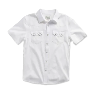 Men's Classic Fit Vintage Weight Sawtooth Short Sleeve Pearl Snap