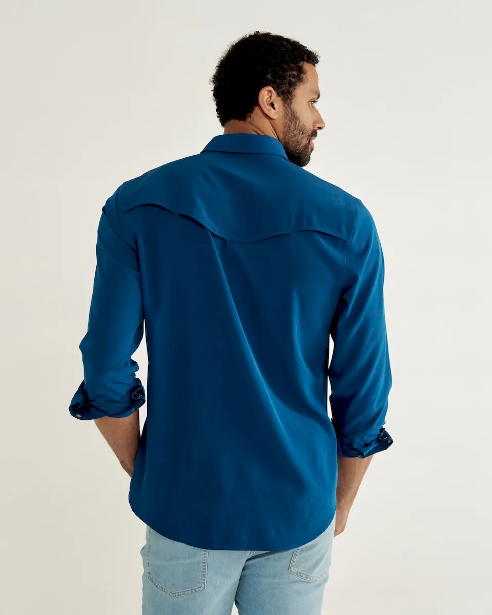 Men's Performance Long Sleeve Western Pearl Snap - Image 3