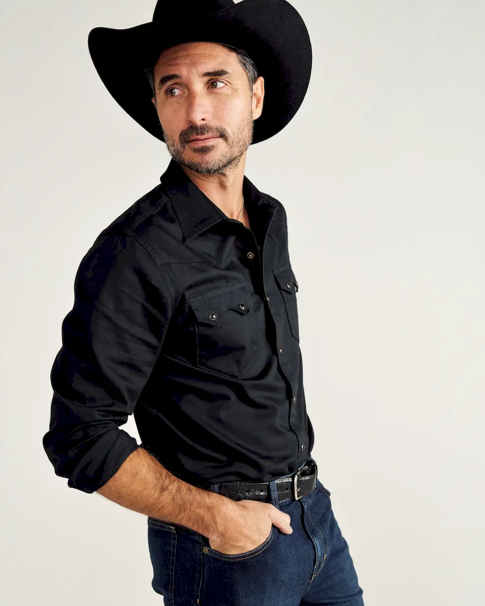 Men's Vintage Weight Sawtooth Cotton Pearl Snap - Image 2