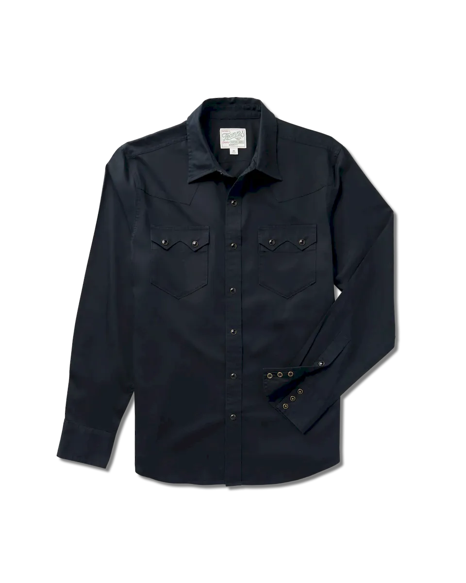 Men's Vintage Weight Sawtooth Cotton Pearl Snap