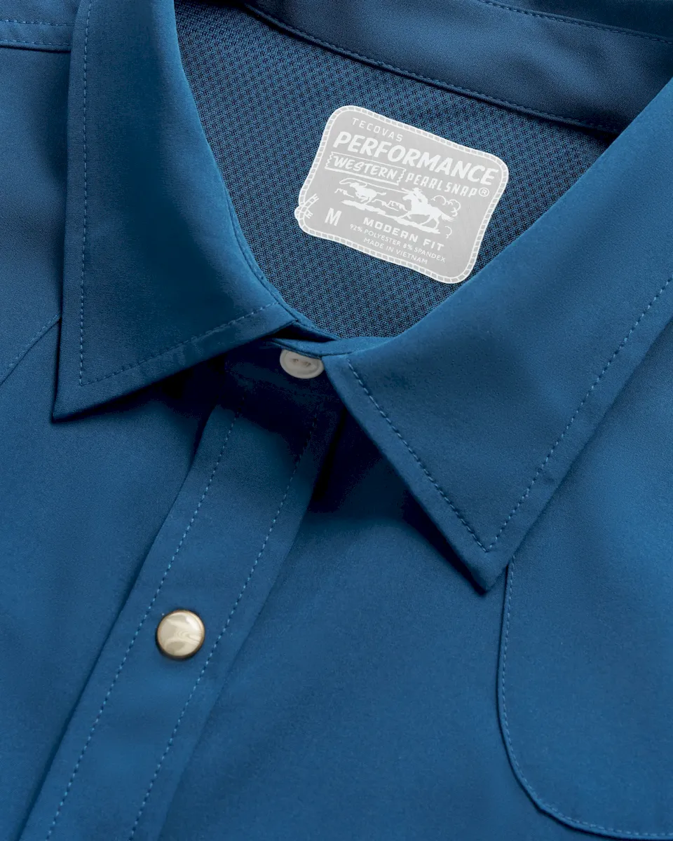 Men's Performance Long Sleeve Western Pearl Snap - Image 7