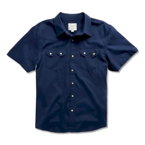 Men's Classic Fit Vintage Weight Sawtooth Short Sleeve Pearl Snap