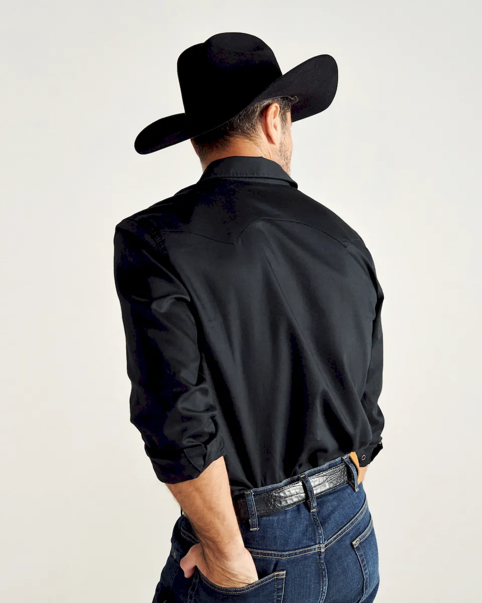 Men's Vintage Weight Sawtooth Cotton Pearl Snap - Image 3