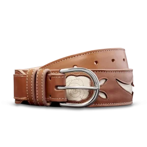 Women's Rose Inlay Belt