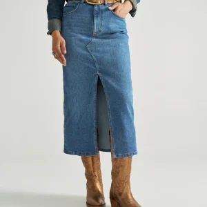 Women's Midi Denim Skirt