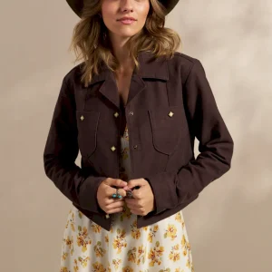 Women's Moleskin Pearl Snap Jacket