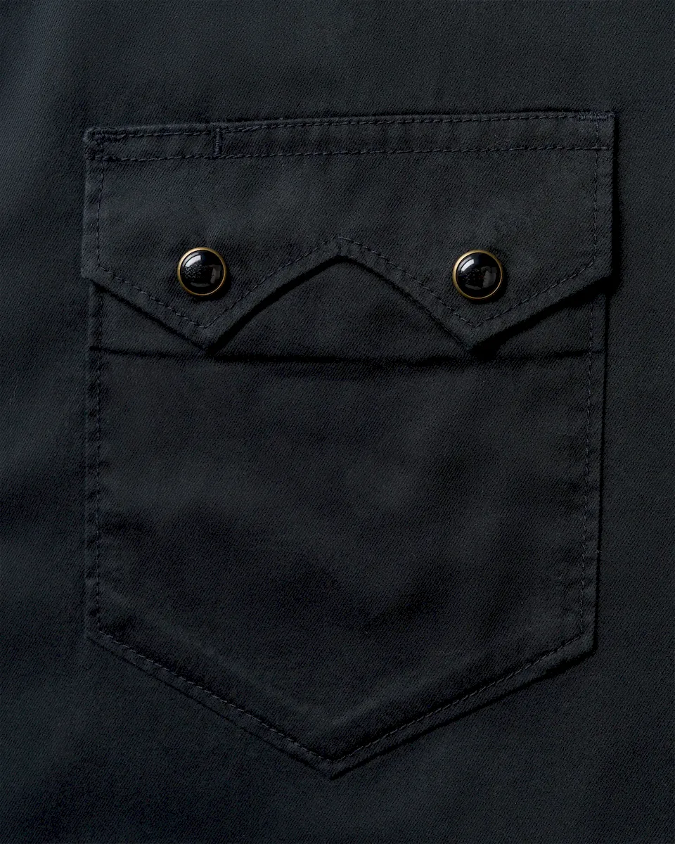 Men's Vintage Weight Sawtooth Cotton Pearl Snap - Image 6