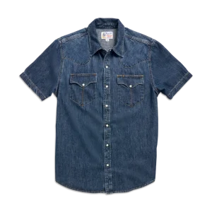 Men's Denim Short Sleeve Pearl Snap