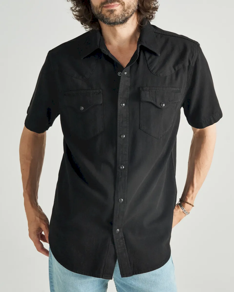 Men's Denim Short Sleeve Pearl Snap - Image 2