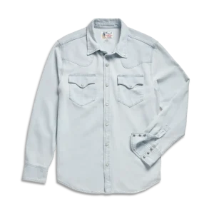 Men's Denim Long Sleeve Pearl Snap