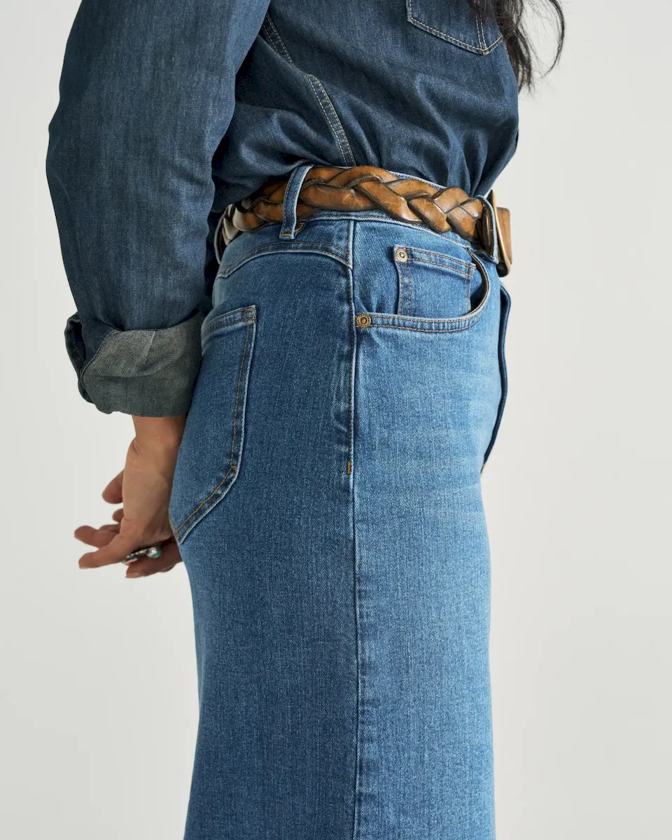 Women's Midi Denim Skirt - Image 4