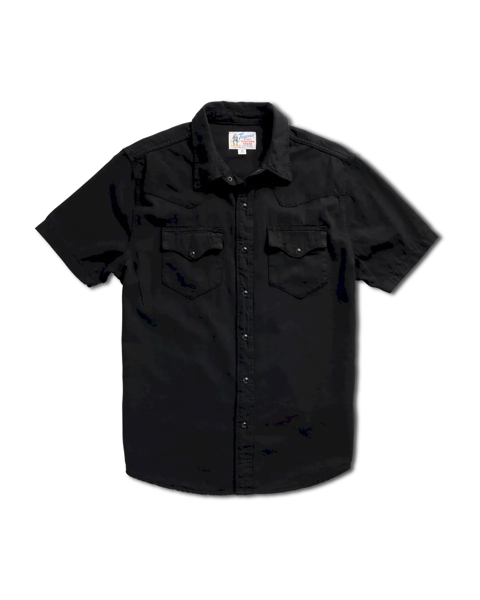Men's Denim Short Sleeve Pearl Snap