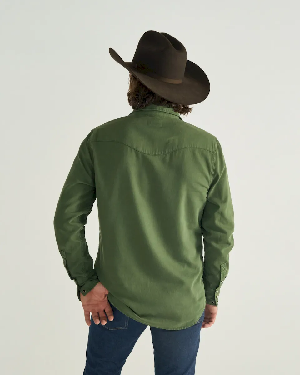 Men's Denim Long Sleeve Pearl Snap - Image 3