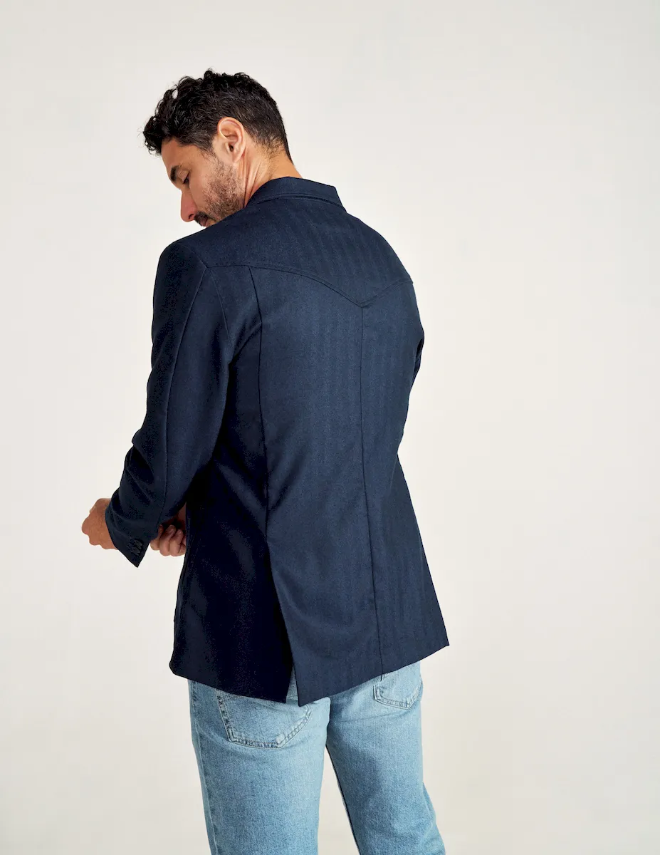 Men's Western Tweed Blazer - Image 2